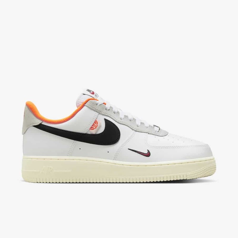 Orange black and clearance white air force ones